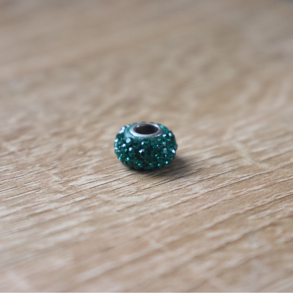 Swarovski Crystal May charm compatible with Pandora-style bracelets.